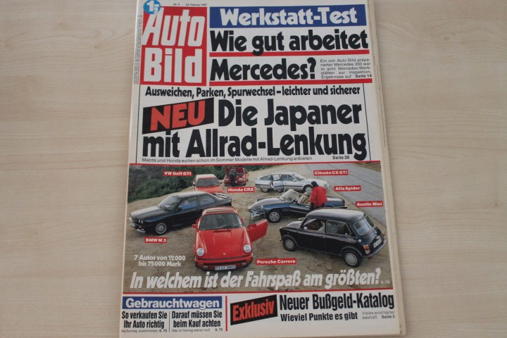 Deckblatt Auto Bild (09/1987)